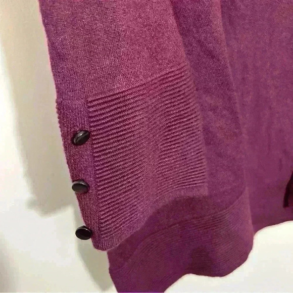 Evolution By Cyrus Myna Button Sleeve Cardigan Burgundy Red Size M - Picture 4 of 7